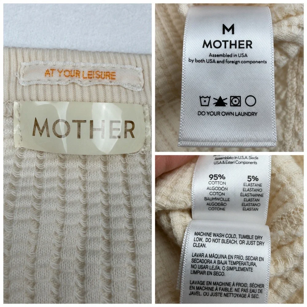 NWOT Mother The Itty Bitty Goodie Goodie Lady Bird Folk Festival Thermal Top M - Picture 5 of 9